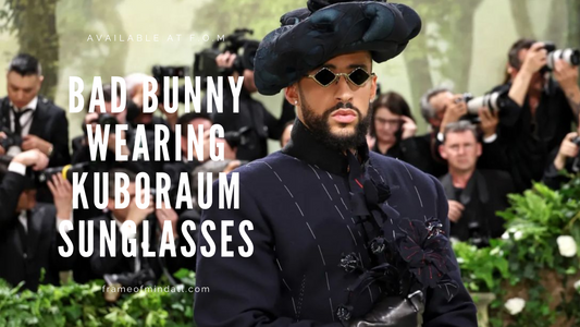Bad Bunny wearing Kuboraum Z14 diamond shaped sunglasses to the Met Gala 2024_F.O.M_Frame of Mind_luxury_eyewear_store_Phipps Plaza_Chastain_Park_Buckhead_Atlanta_Georgia_best luxury eyewear store in Buckhead, Atlanta