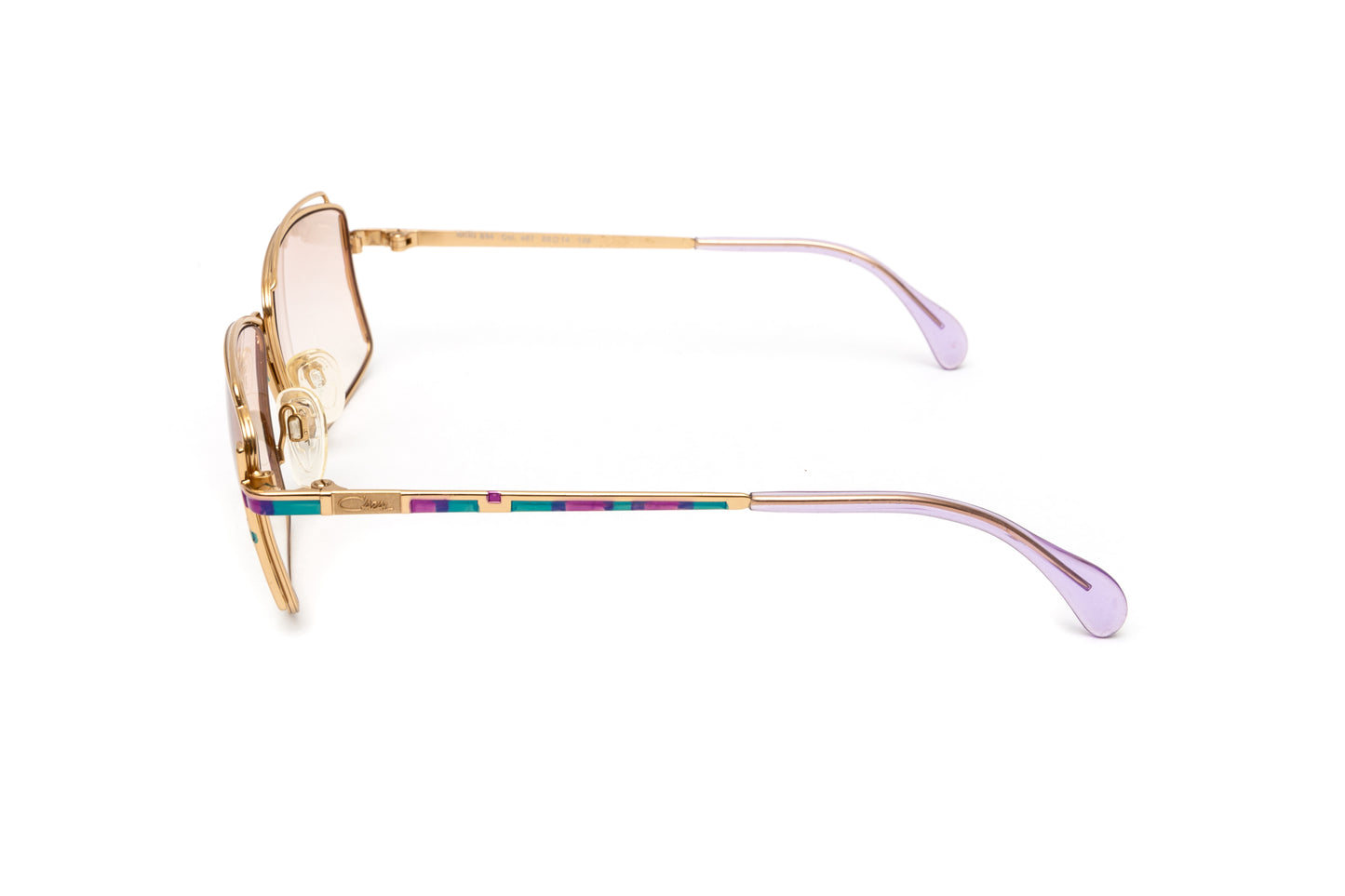 Vintage Cazal Gold, Purple & Green Metal Frames