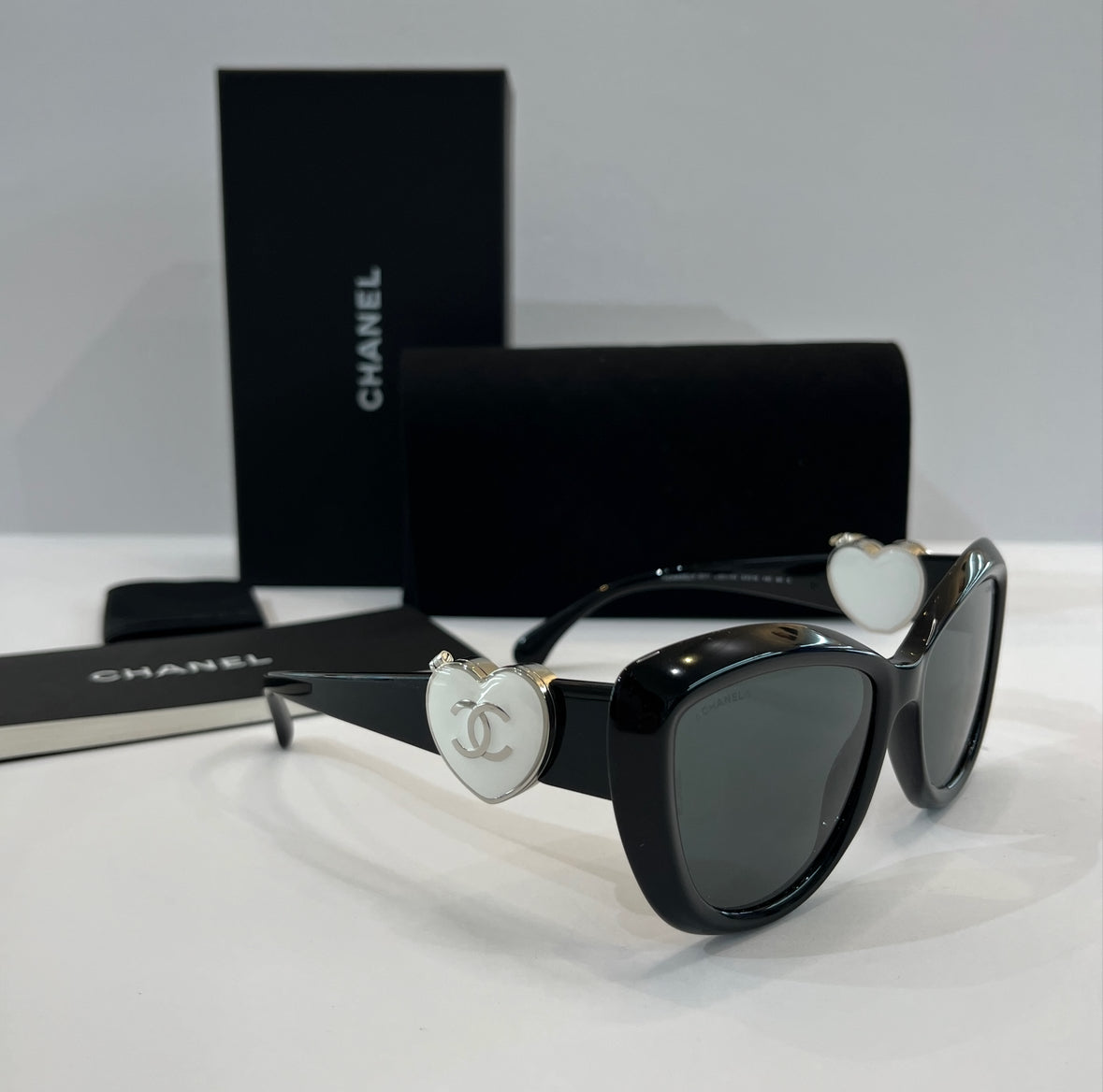CHANEL 5517 Black & Silver Sunglasses