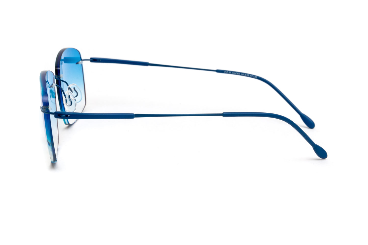 Kent Mod 3 Rimless Blue Titanium / Gradient Blue Anti Glare Sunglasses