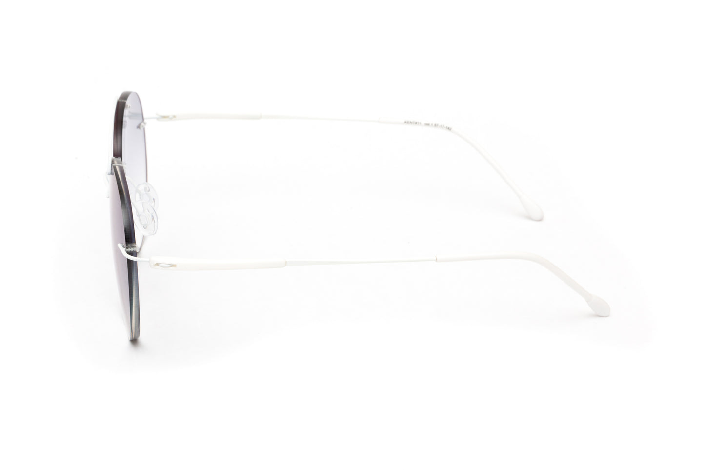 Kent Mod 11 Rimless White Titanium / Gradient Grey Anti Glare Sunglasses