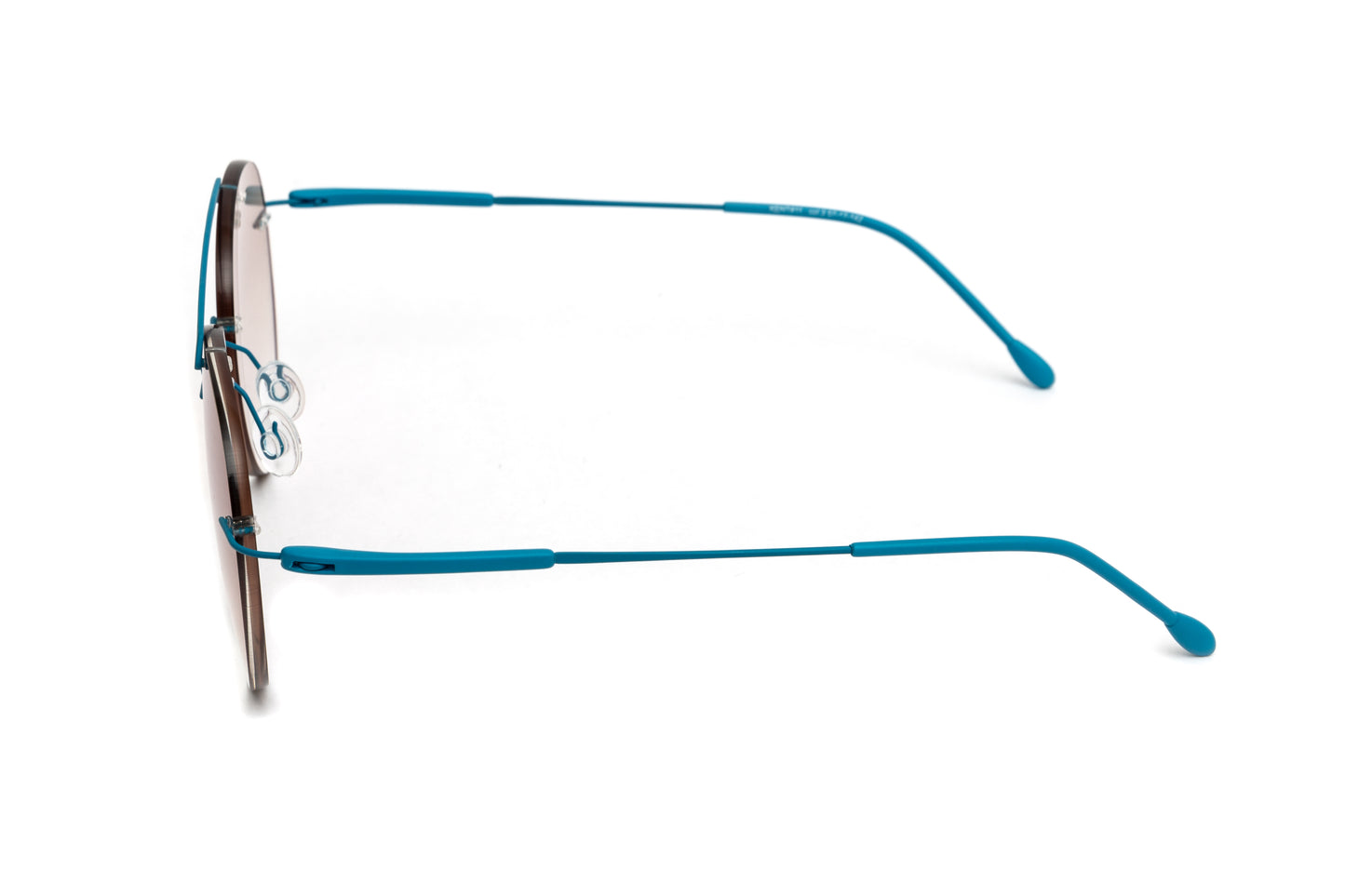 Kent Mod 11 Rimless Matte Blue Titanium / Gradient Brown Anti Glare Sunglasses
