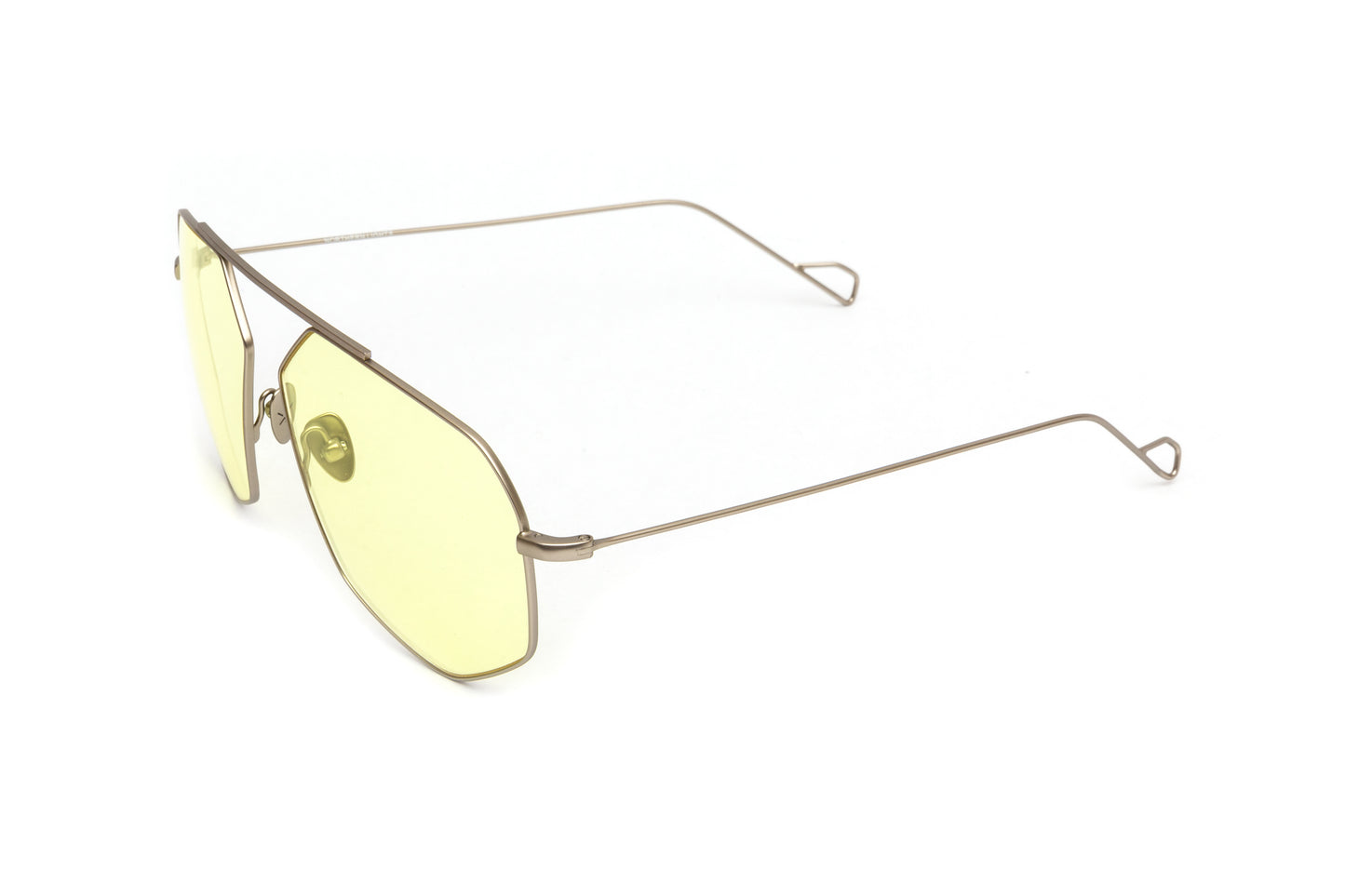NL2675 Matte Silver Titanium Frame/ Yellow Aviator Sunglasses