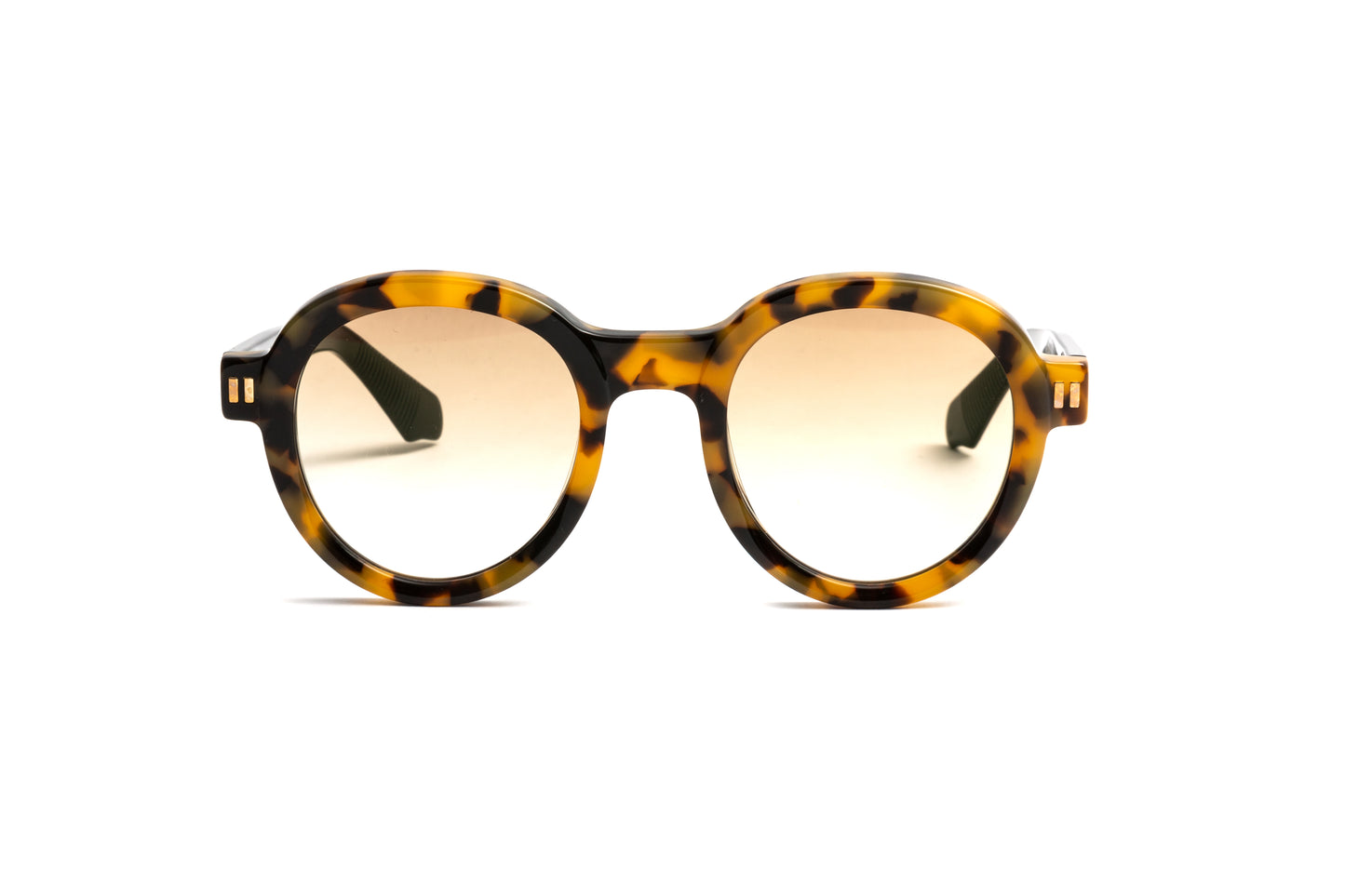 Kubi THE BANK Havana Acetate Frame + Black Acetate Temples / Gradient Brown Anti Glare Sunglasses