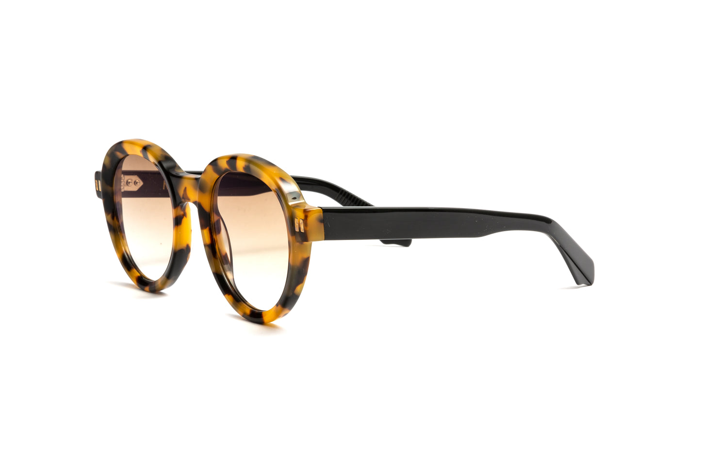 Kubi THE BANK Havana Acetate Frame + Black Acetate Temples / Gradient Brown Anti Glare Sunglasses