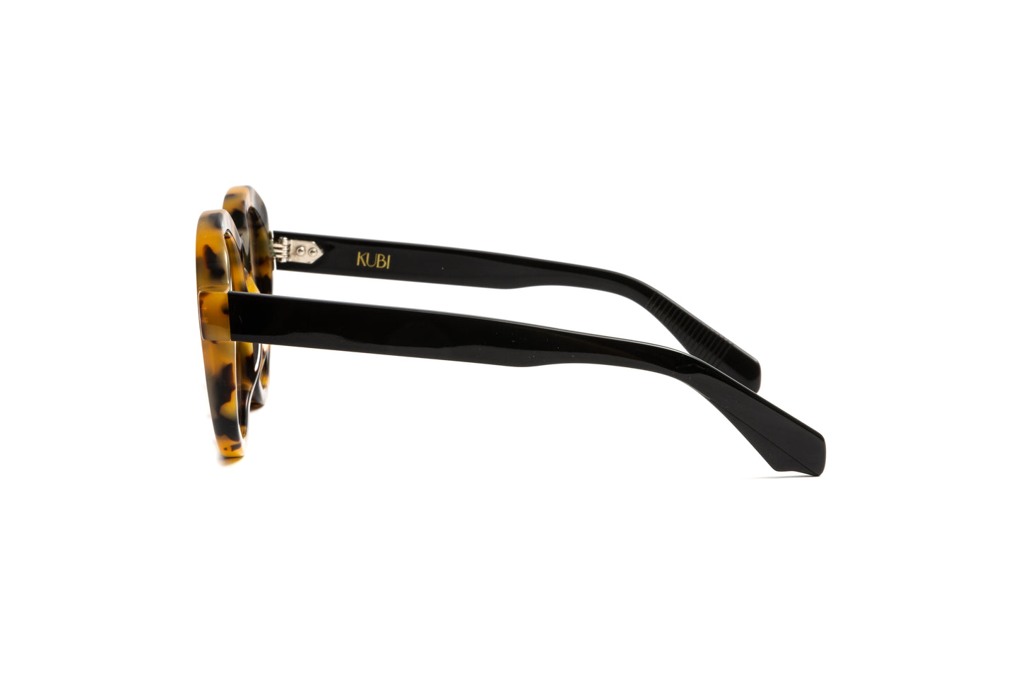 Kubi THE BANK Havana Acetate Frame + Black Acetate Temples / Gradient Brown Anti Glare Sunglasses