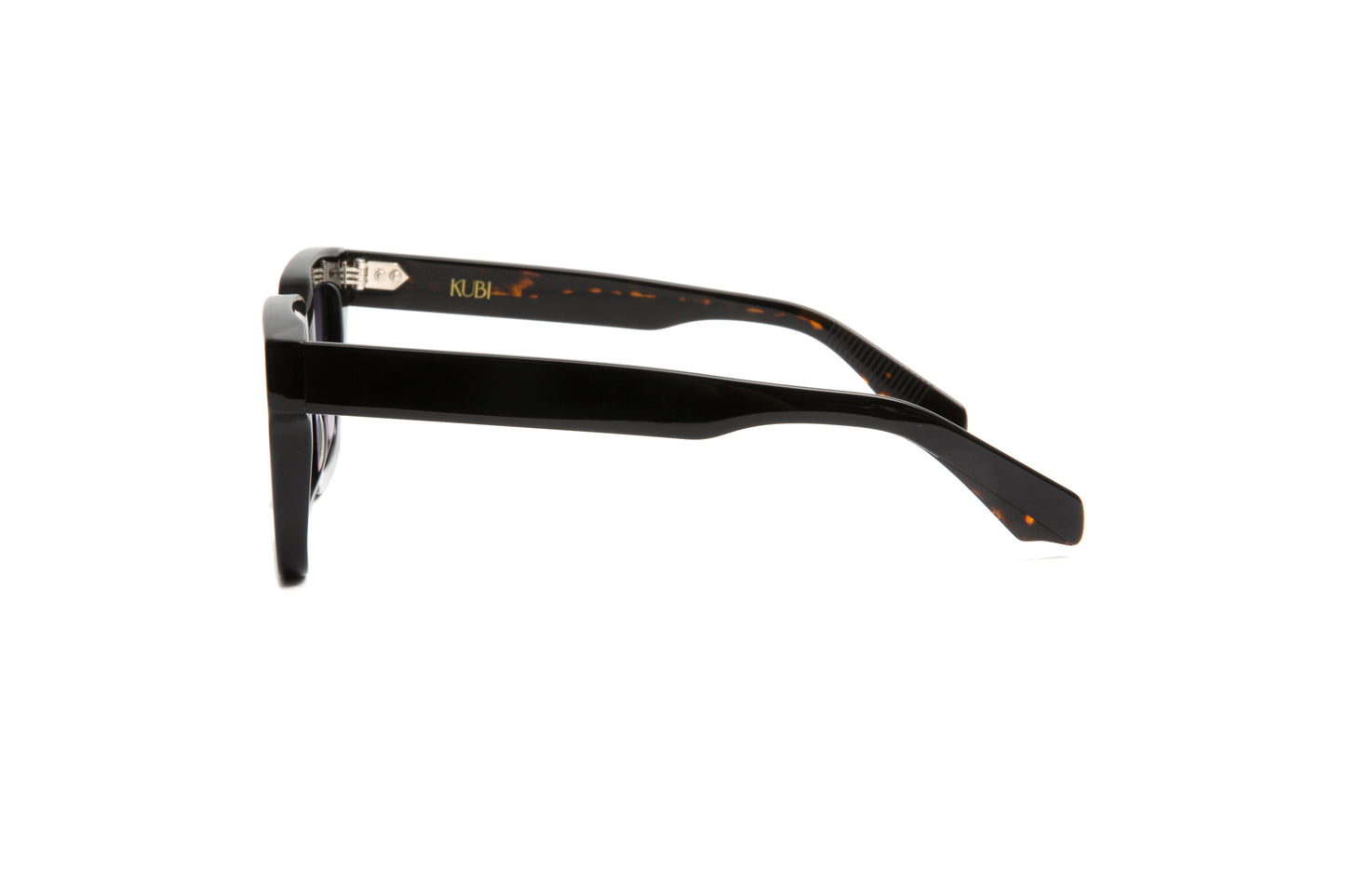 Kubi THE COACH Black + Dark Havana Acetate / Gradient Grey Anti Glare Sunglasses