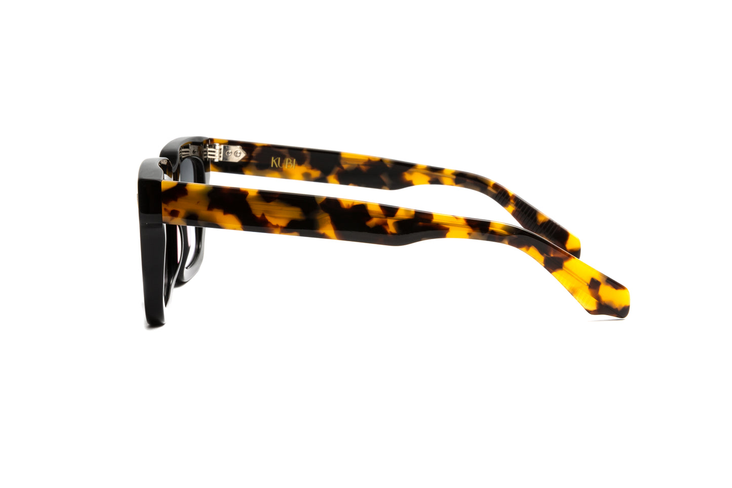 Kubi THE COACH Black + Havana Acetate / Gradient Grey Anti Glare Sunglasses