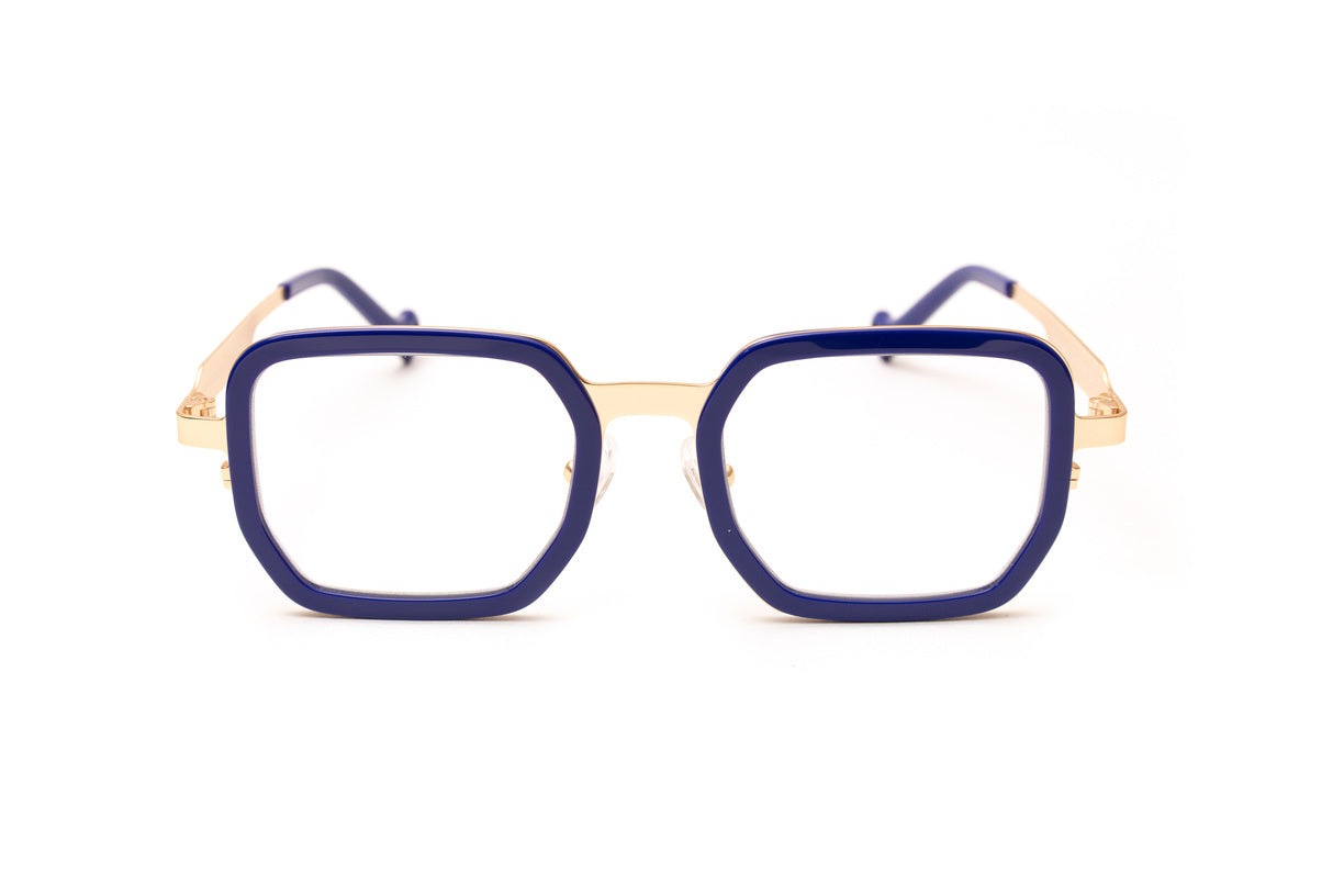 THE LENOX Blue/ Rose Gold Optical Glasses