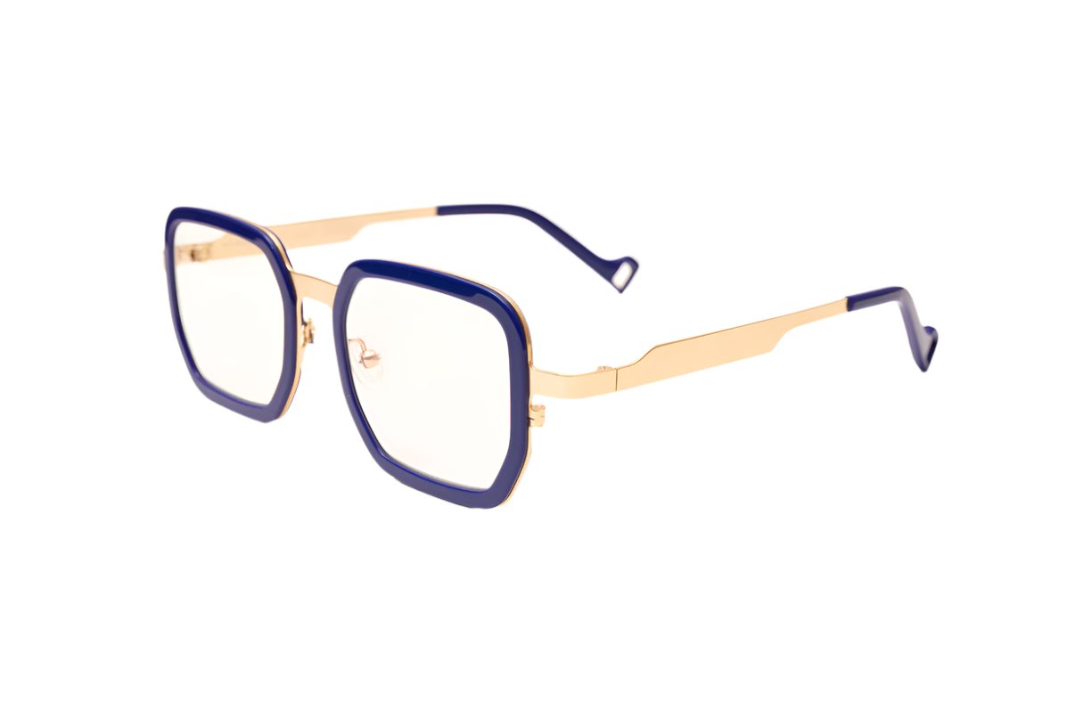 THE LENOX Blue/ Rose Gold Optical Glasses