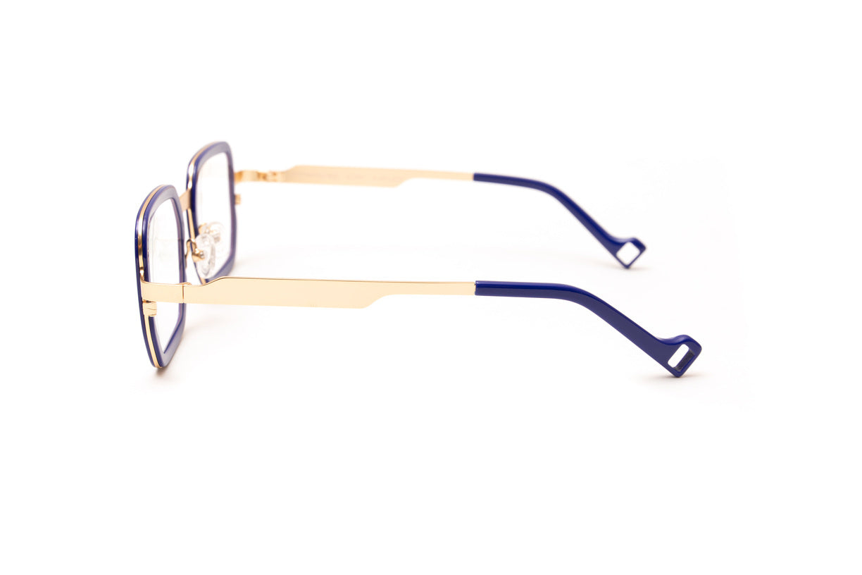 THE LENOX Blue/ Rose Gold Optical Glasses