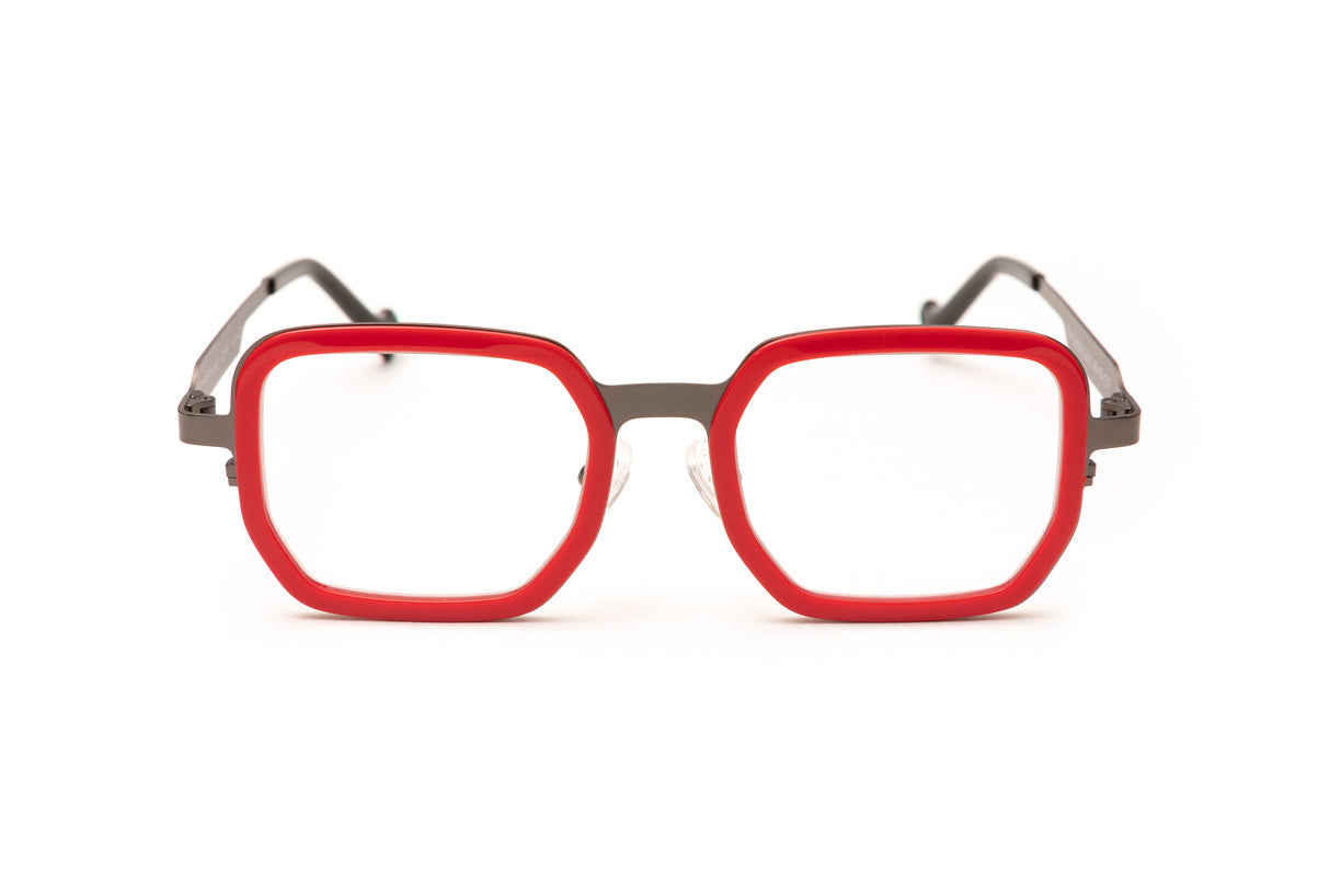 THE LENOX Red/ Gunmetal Optical Glasses