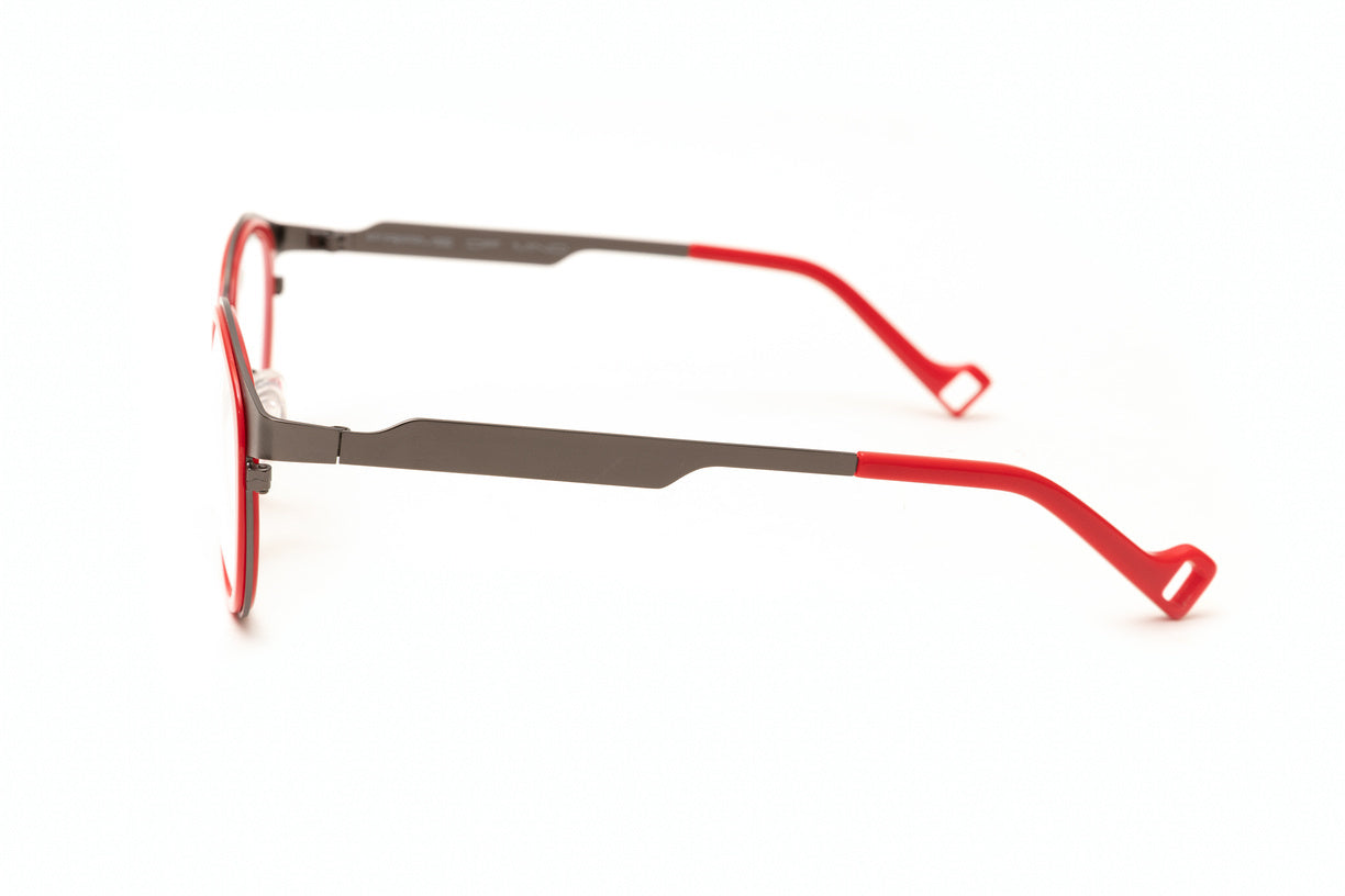 THE SAINT Red/ Gunmetal Optical Glasses