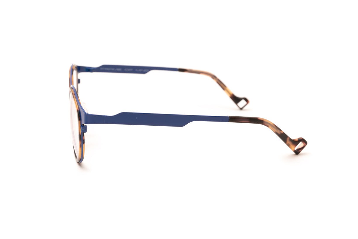 THE SAINT Matte Tortoise/ Navy Blue Optical Glasses
