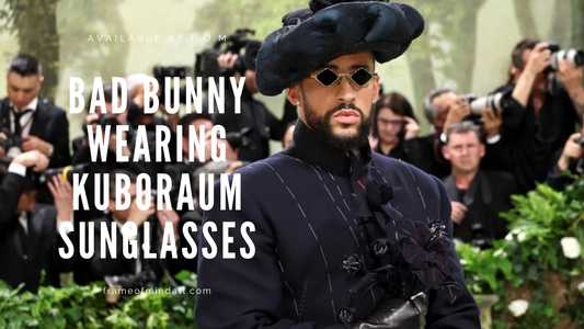 Bad Bunny wearing Kuboraum Z14 diamond shaped sunglasses to the Met Gala 2024_F.O.M_Frame of Mind_luxury_eyewear_store_Phipps Plaza_Chastain_Park_Buckhead_Atlanta_Georgia