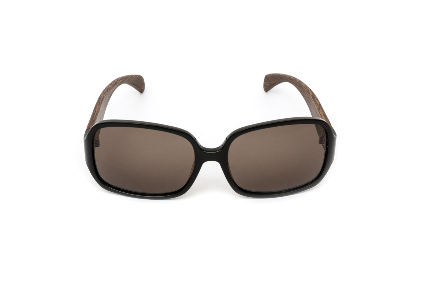 Athena // Women's Black Acetate and Wood Sunglasses