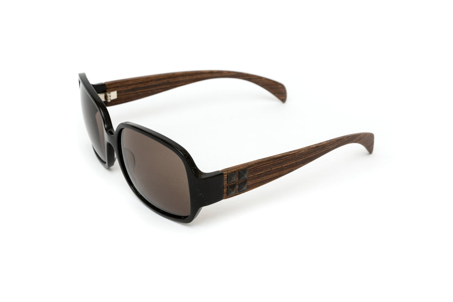 Athena // Women's Black Acetate and Wood Sunglasses