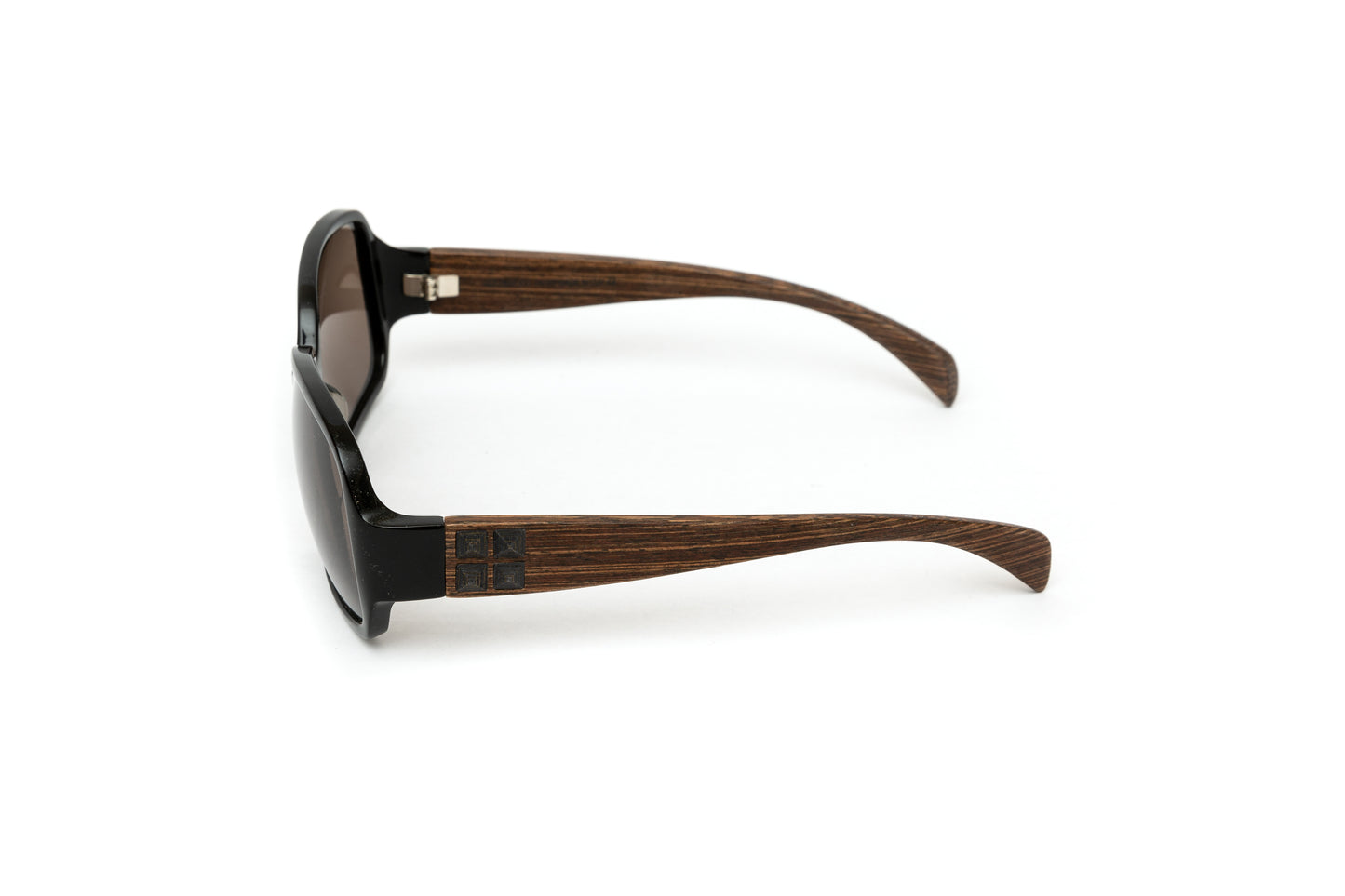 Athena // Women's Black Acetate and Wood Sunglasses