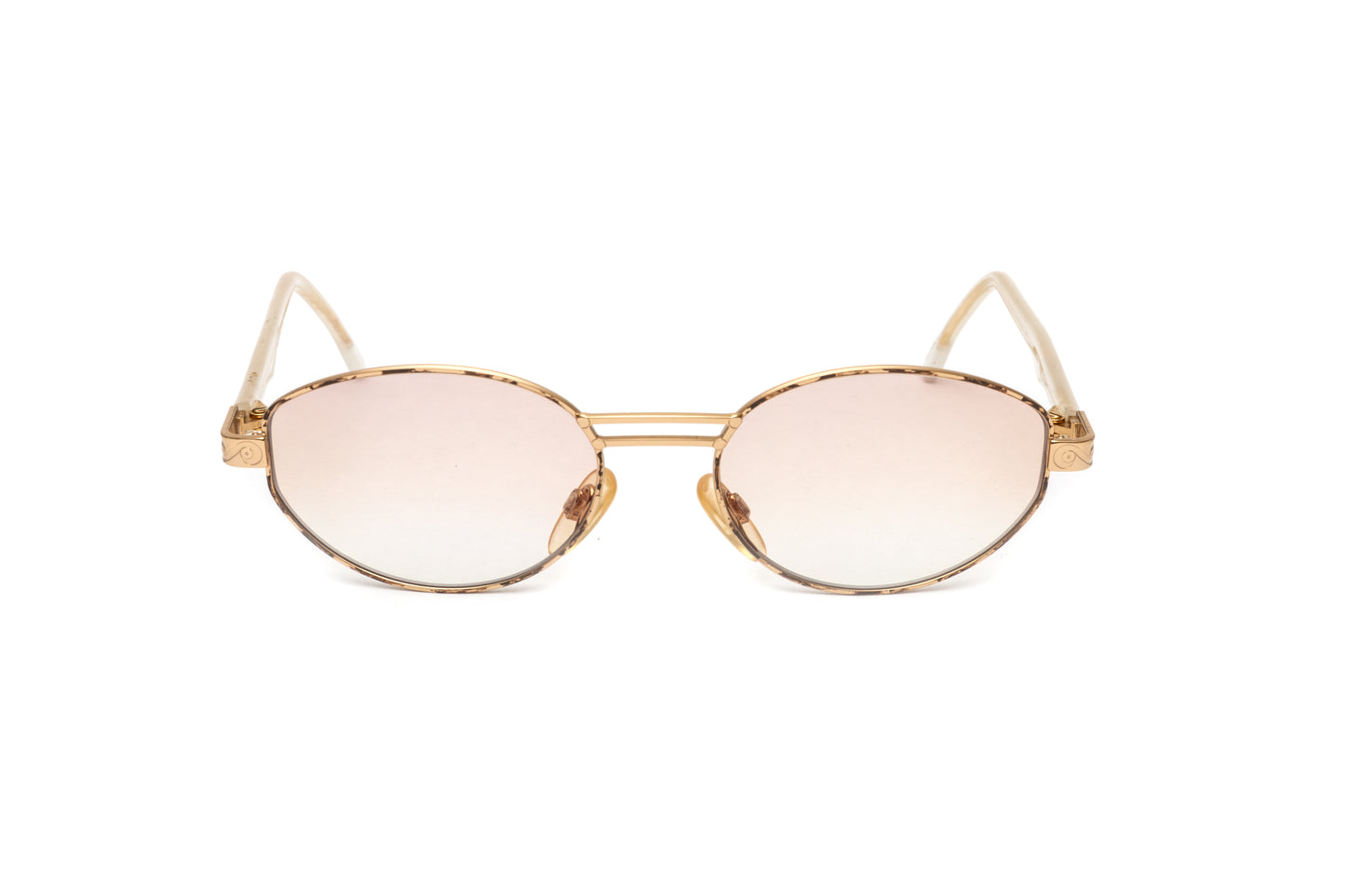 Vintage Cazal Oval Gold & Milky Translucent Frames