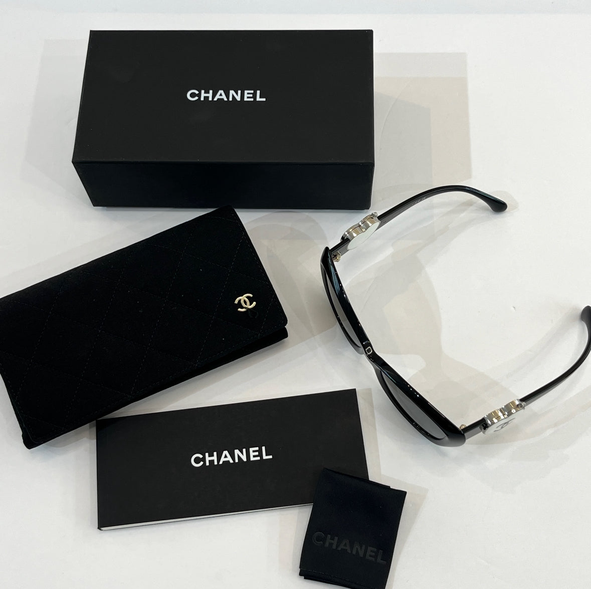 CHANEL 5517 Black & Silver Sunglasses
