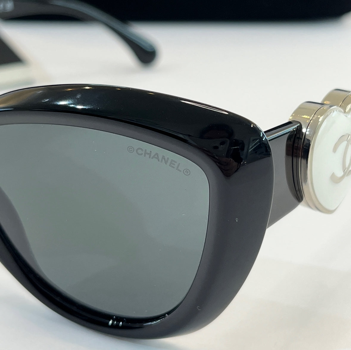 CHANEL 5517 Black & Silver Sunglasses