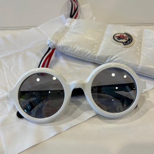 MONCLER “Orbit” White Sunglasses