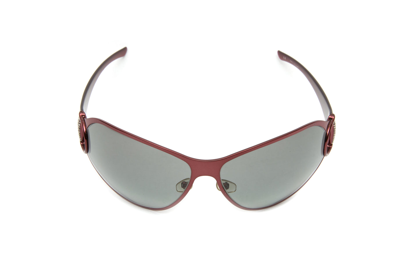 Vintage Gucci Crystal Red Shield Sunglasses