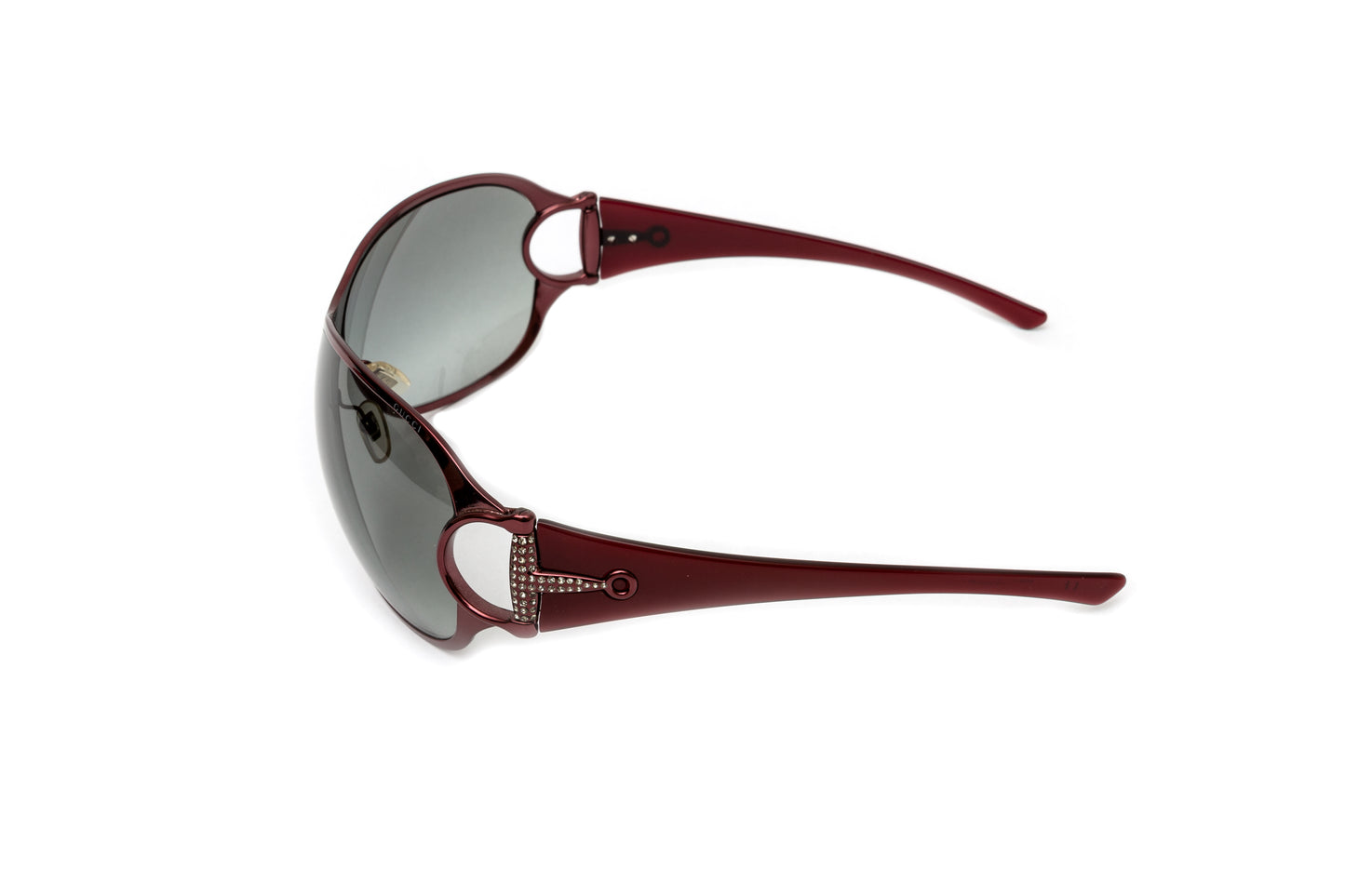 Vintage Gucci Crystal Red Shield Sunglasses