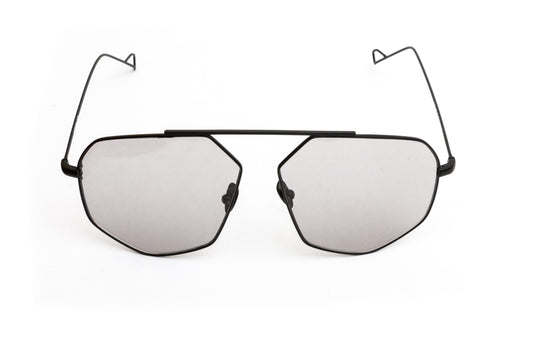 NL2677 Matte Black Titanium Frame/ Grey Aviator Sunglasses