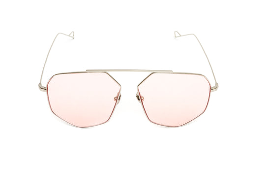 NL26073 Silver Titanium Frame/ Pink Aviator Sunglasses