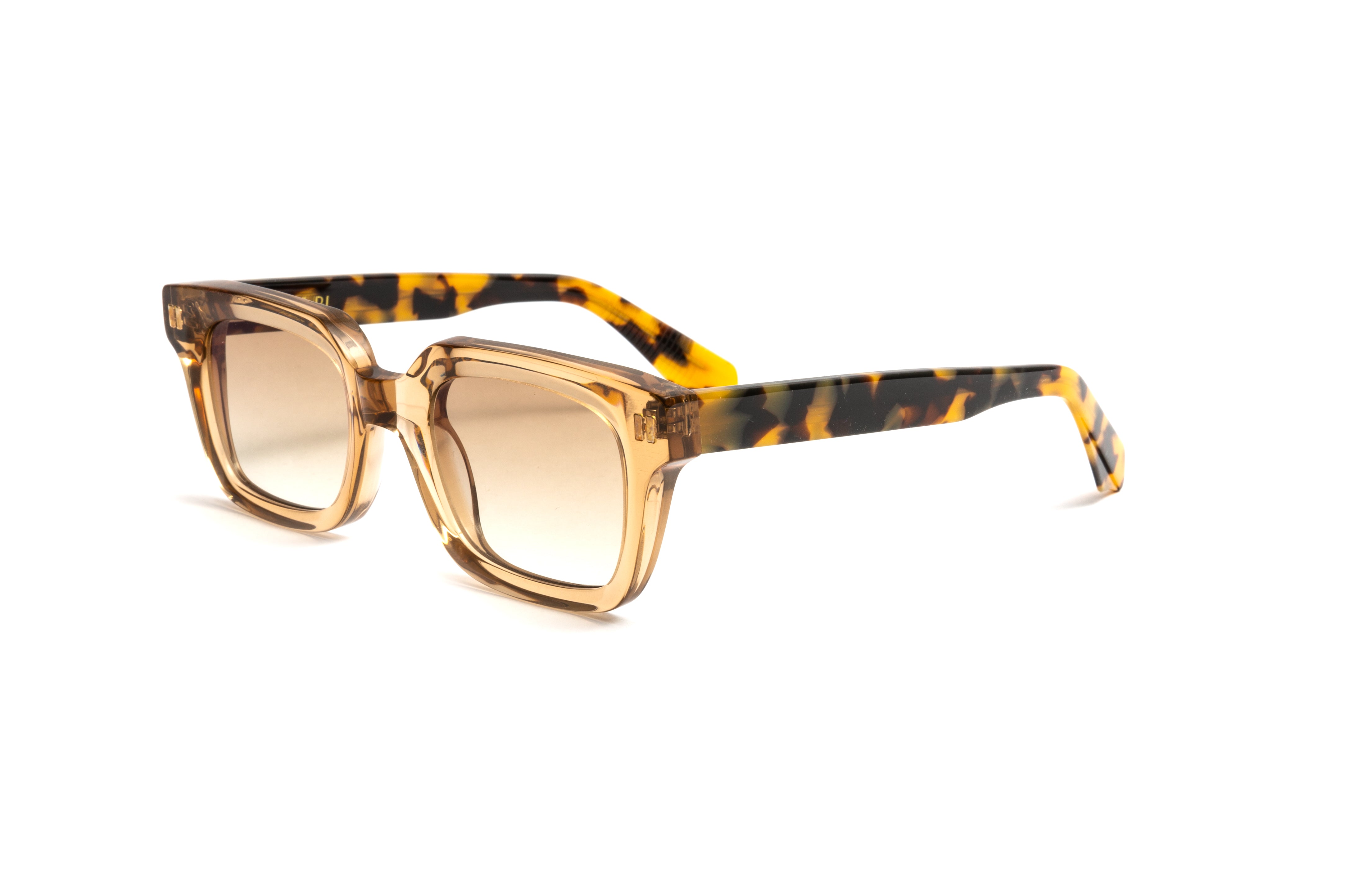 Kubi THE MOMENT Transparent Champagne Frame + Havana Acetate Temples ...