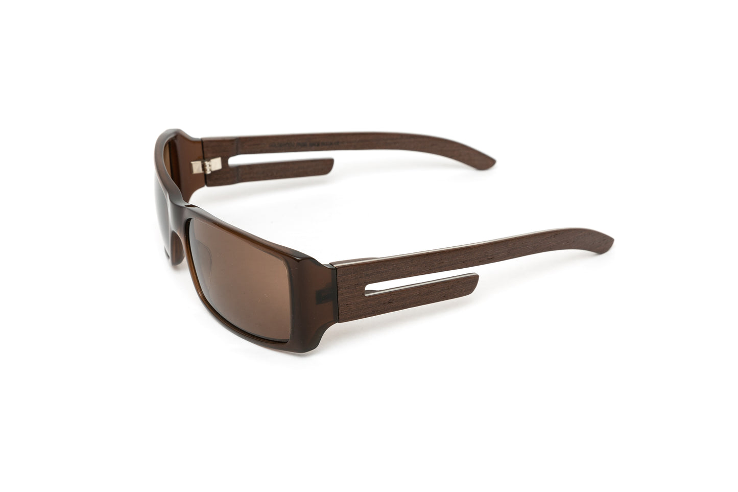 Meteor // Unisex Brown Acetate & Wood Polarized Sunglasses