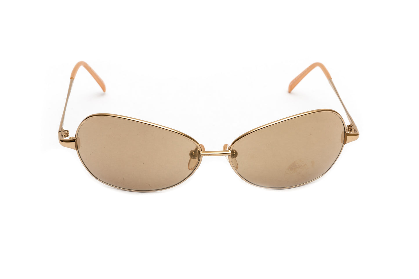 Vintage Modo Gold Mirror Oval Unisex Sunglasses