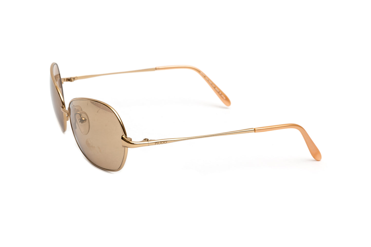 Vintage Modo Gold Mirror Oval Unisex Sunglasses