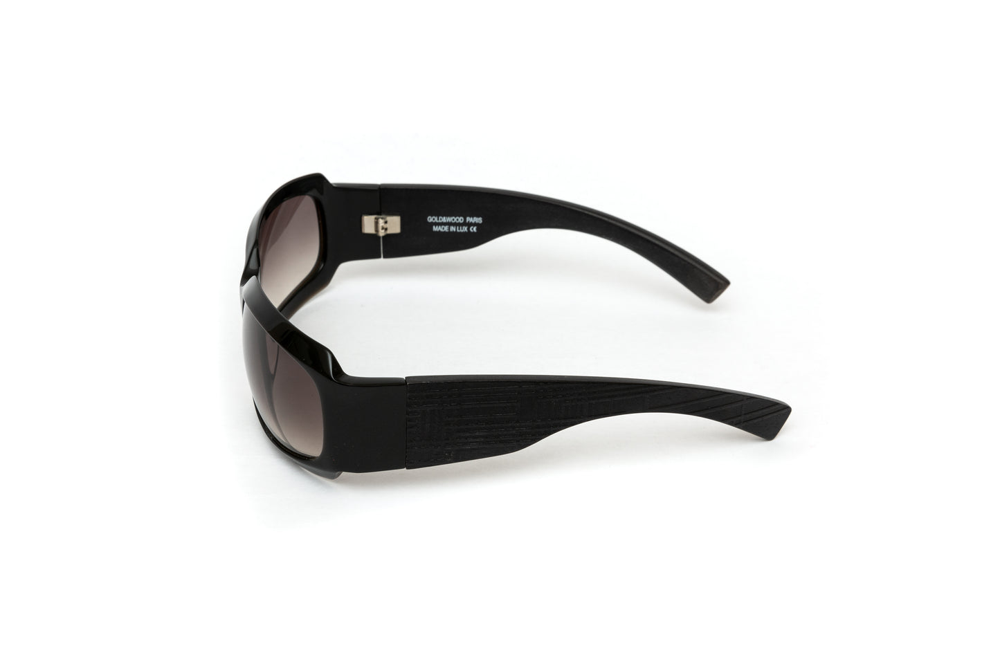 Uranie // Black Acetate & Wood Shield Sunglasses