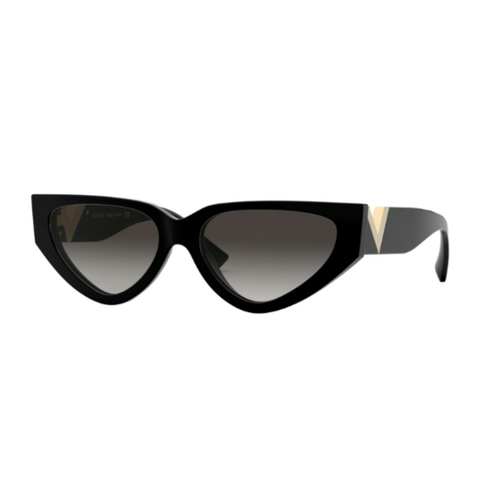 Valentino / Black & Gold Cateye Sunglasses