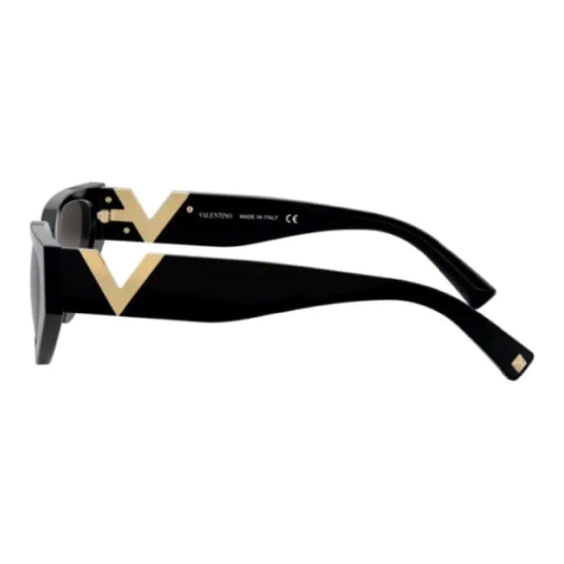 Valentino / Black & Gold Cateye Sunglasses