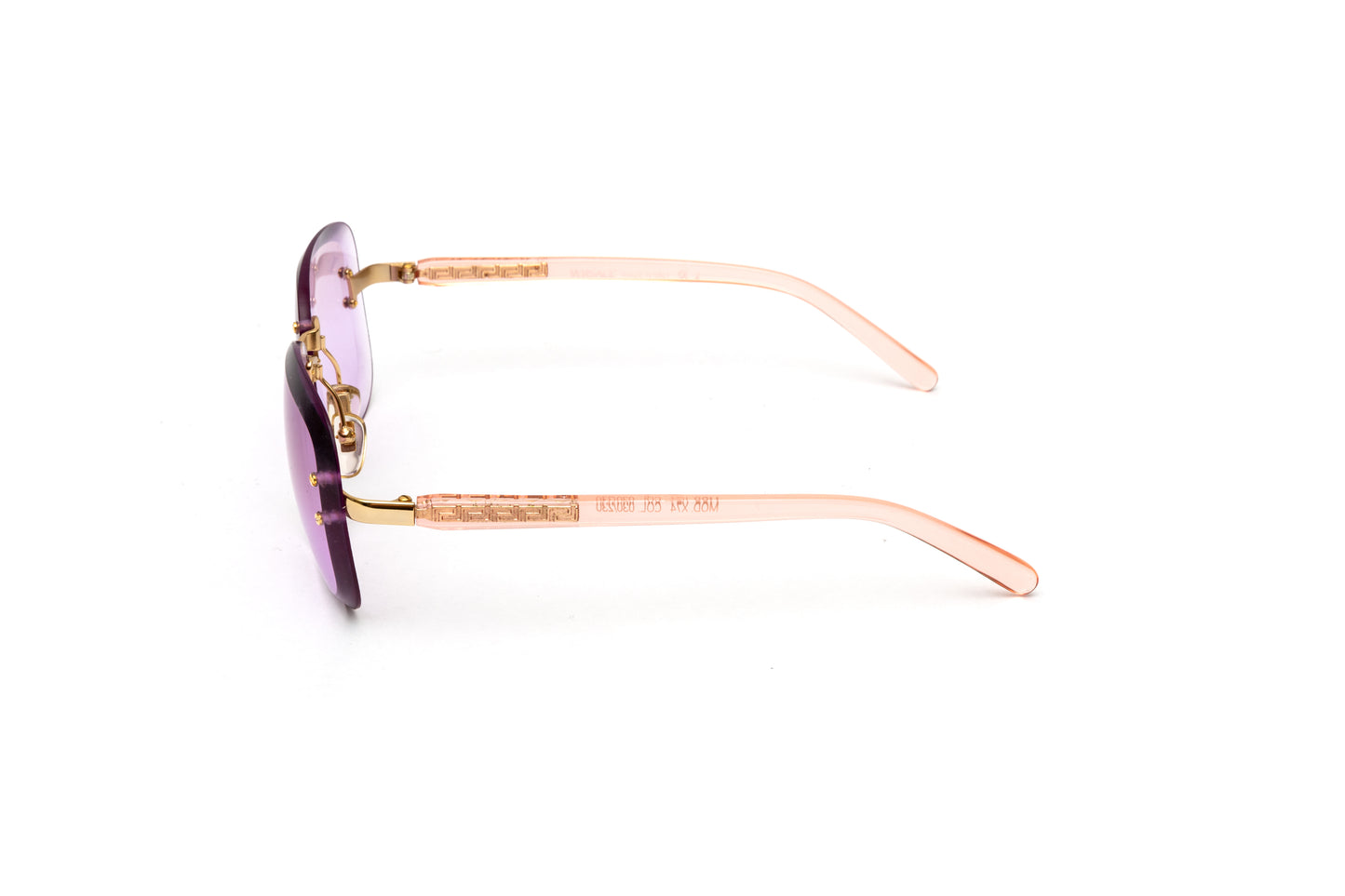 Vintage Gianni Versace Pink Rimless Sunglasses