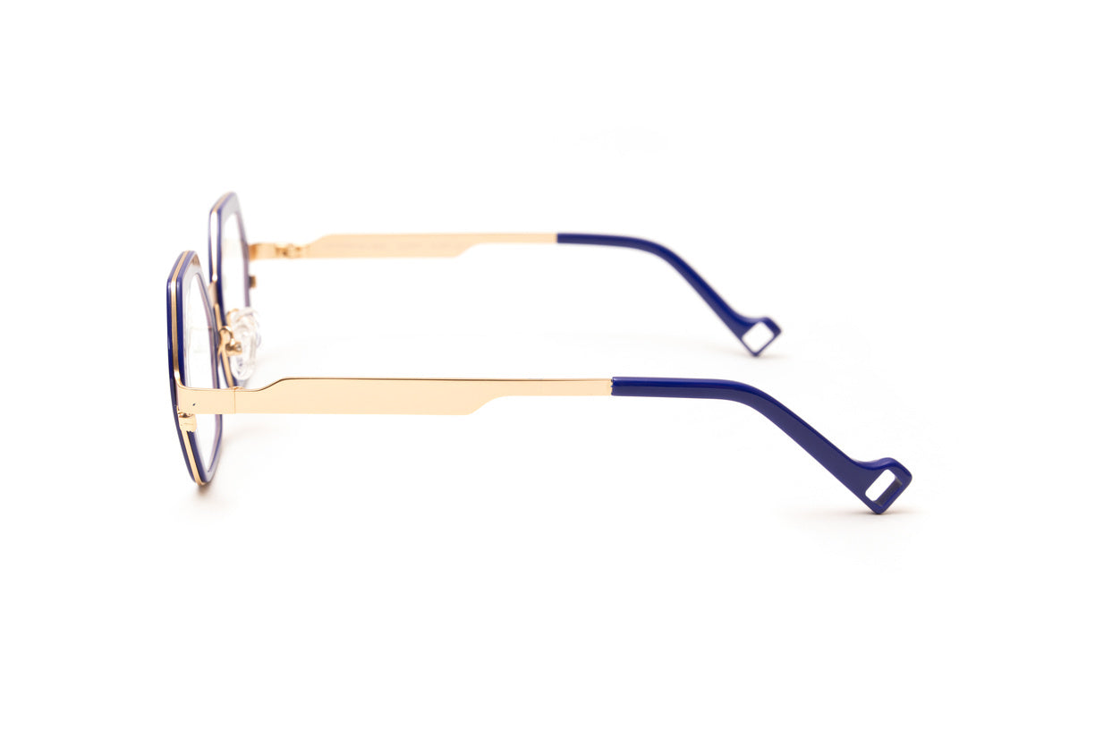 THE COLLINS Blue/ Rose Gold Reading Glasses