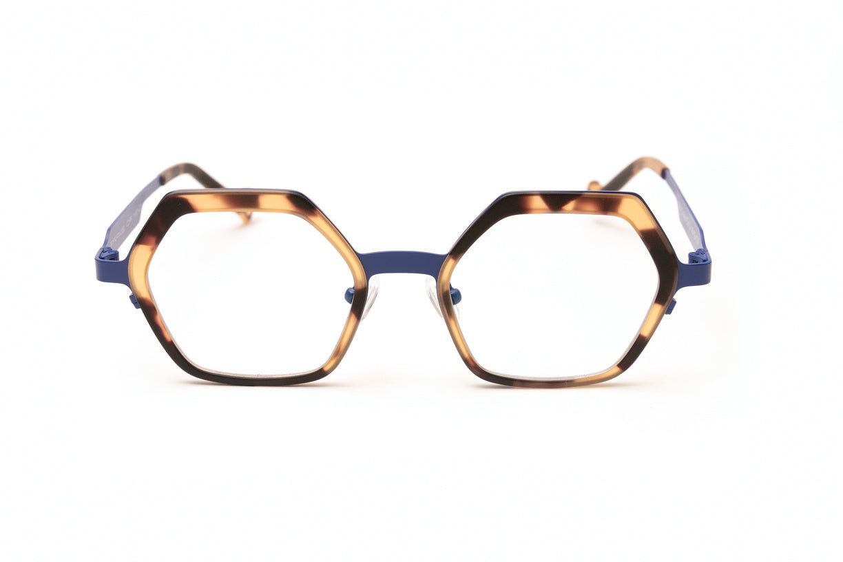 THE COLLINS Matte Tortoise/ Navy Blue Reading Glasses