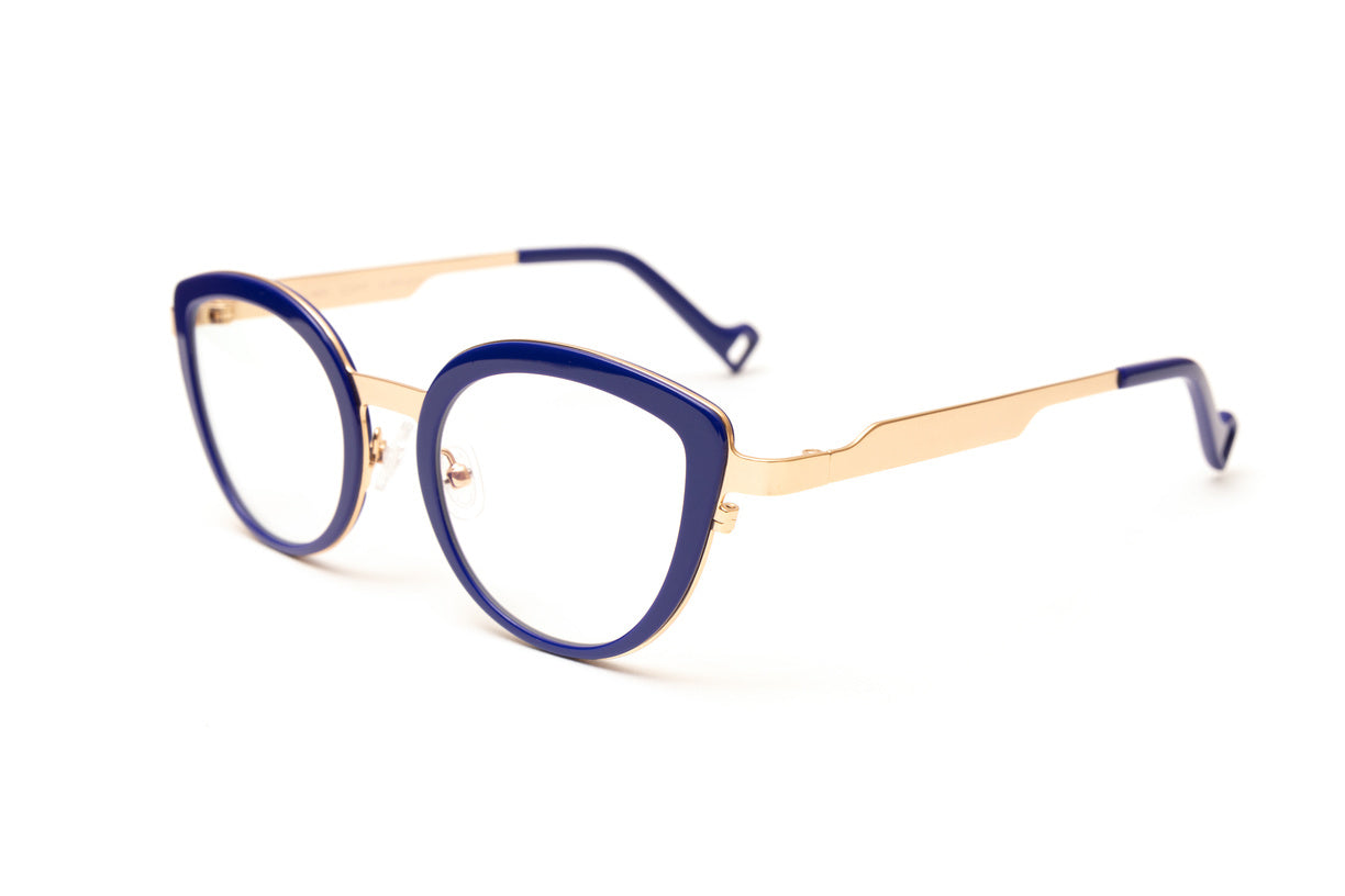 THE HARBOUR Blue/ Rose Gold Reading Glasses