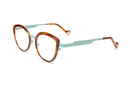 THE HARBOUR Tortoise/ Aqua Blue Reading Glasses