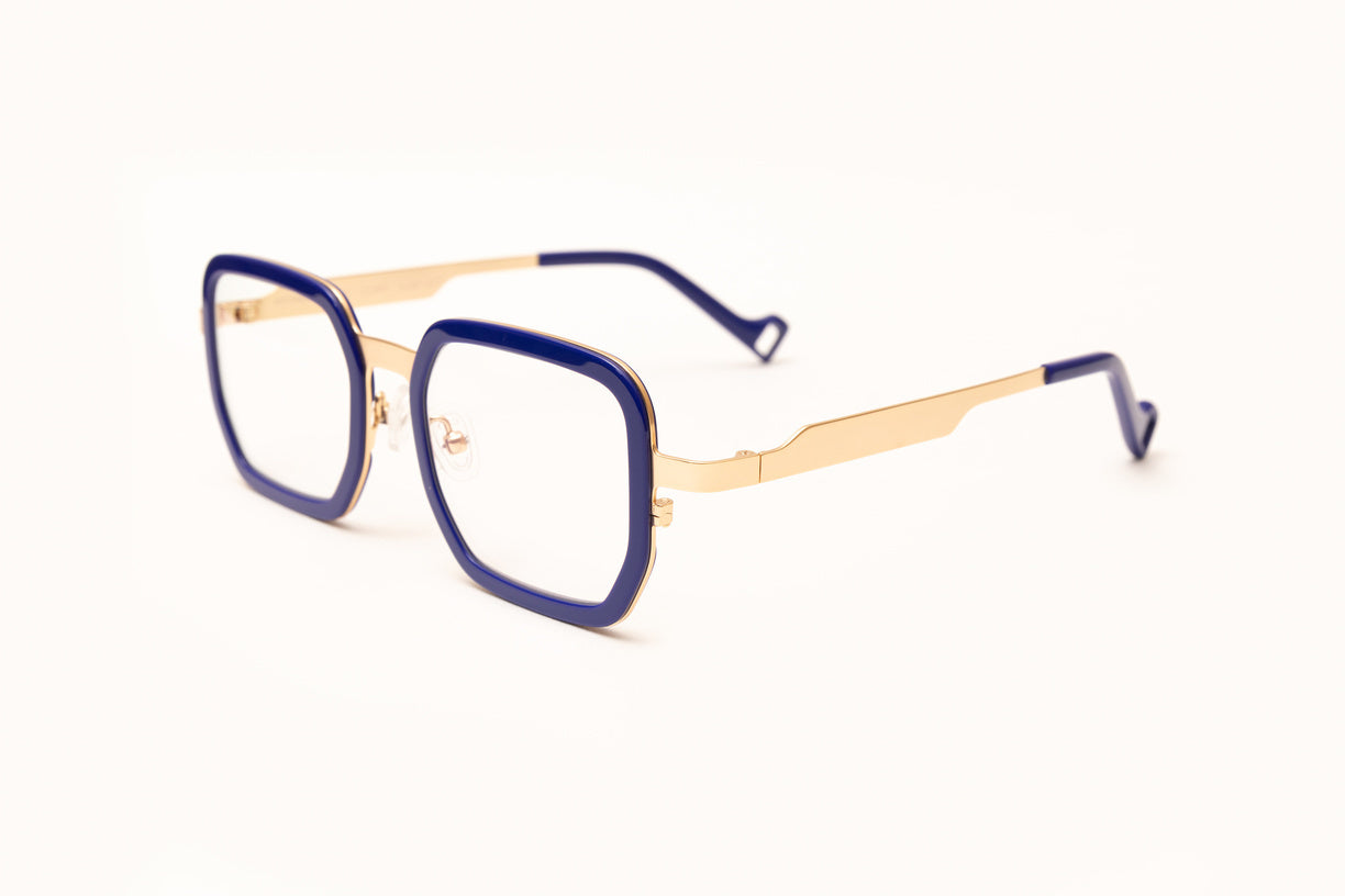 THE LENOX Blue/ Rose Gold Reading Glasses