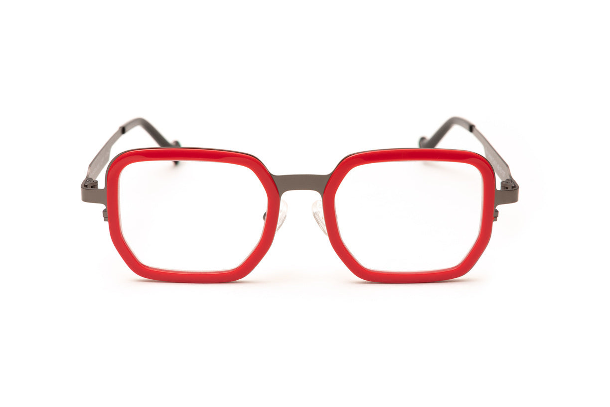 THE LENOX Red/ Gunmetal Reading Glasses