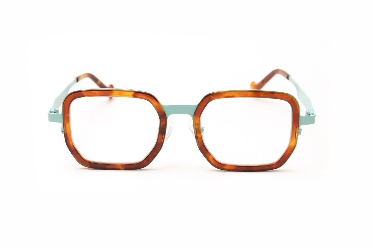 THE LENOX Tortoise/ Aqua Blue Optical Glasses