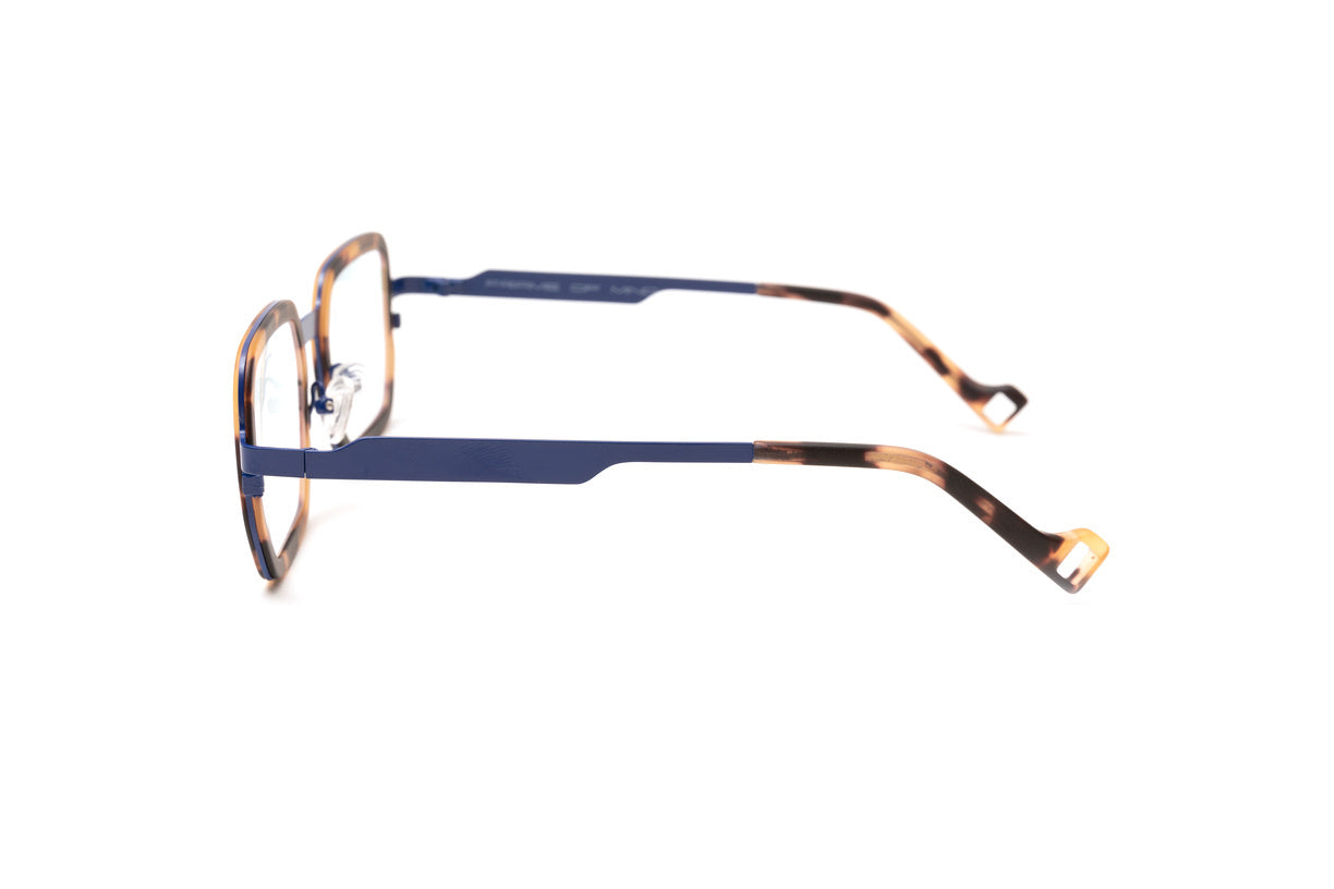 THE LENOX Matte Tortoise/ Matte Blue Reading Glasses