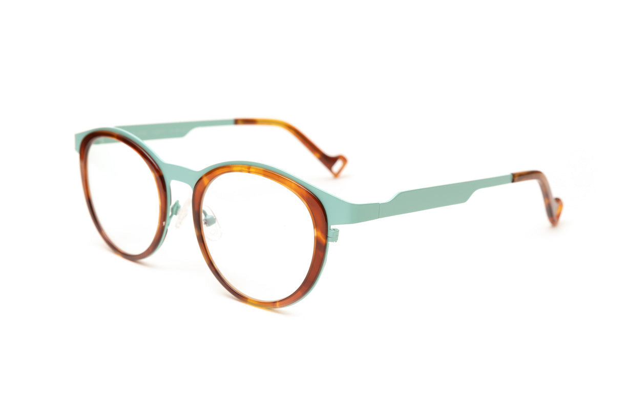 THE SAINT Tortoise/ Aqua Blue Optical Glasses