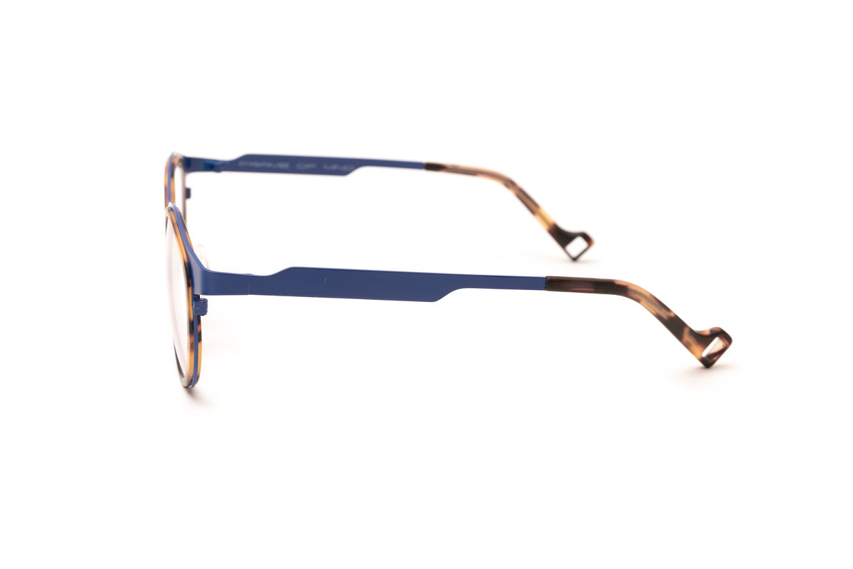 THE SAINT Matte Tortoise/ Navy Blue Reading Glasses